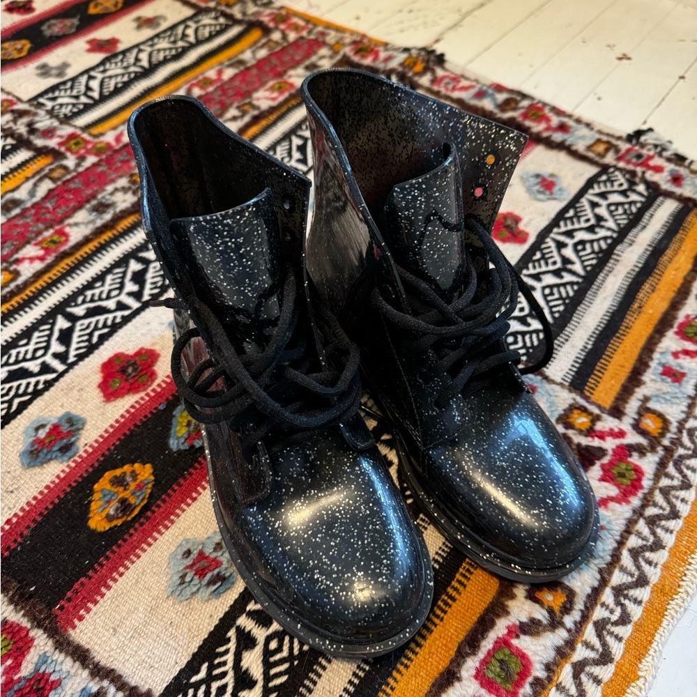Circus by Sam Edelman - Black Sparkly Lace-Up Boots